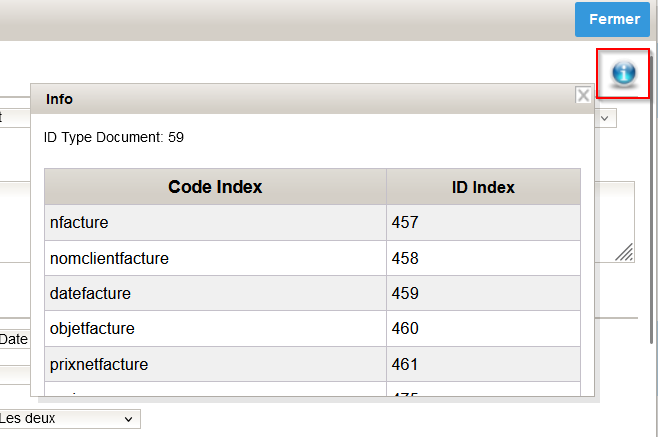 Damaris RM données table SQL